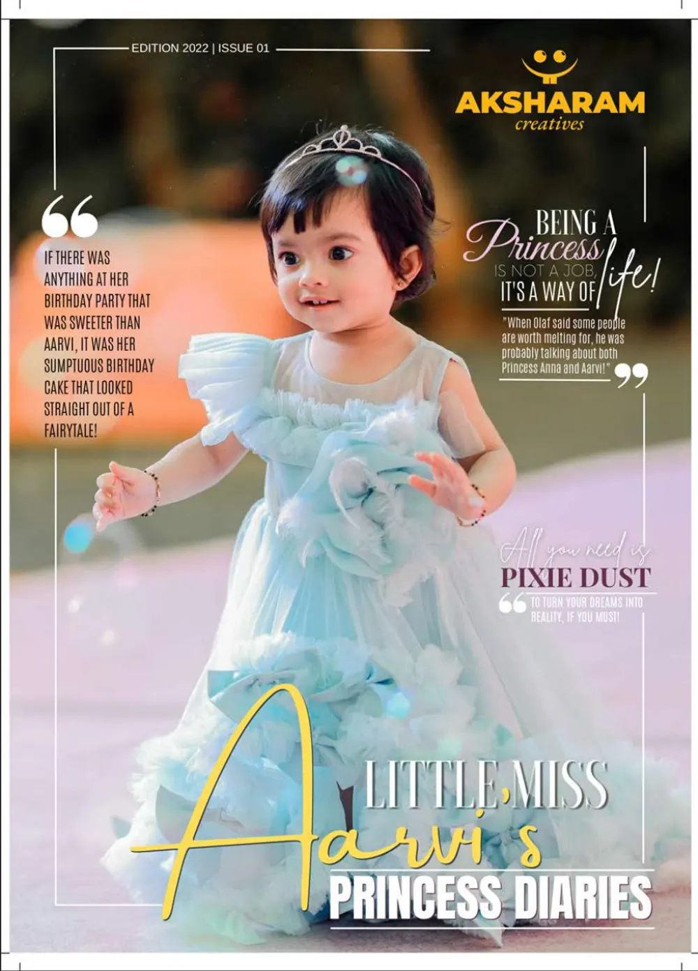 Little Miss Aarvi's Princess Diaries - magazine cover