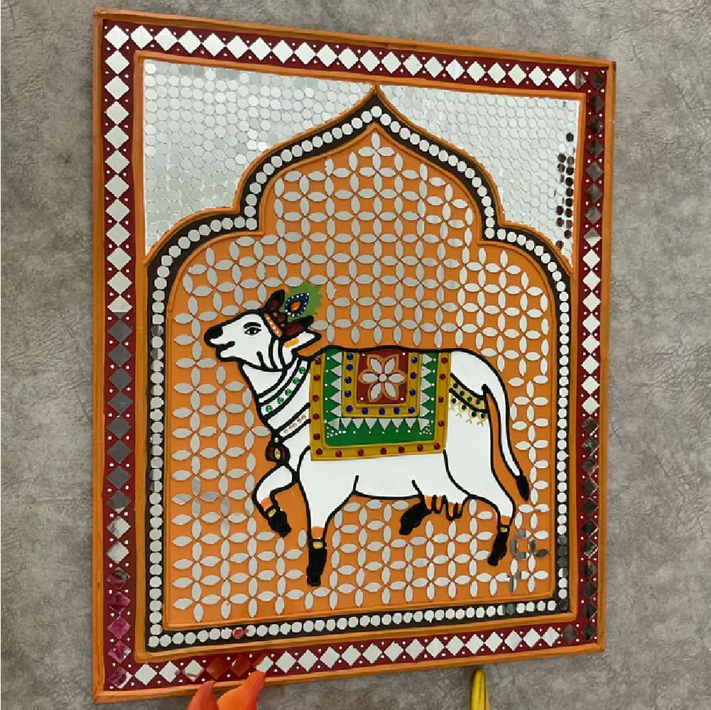 Cow Lippan Wall Hanging Set of 2 photo 3