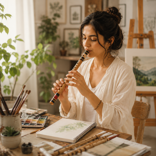 Personalised Bamboo Flute (Bansuri) - C Scale 19 Inch photo 2