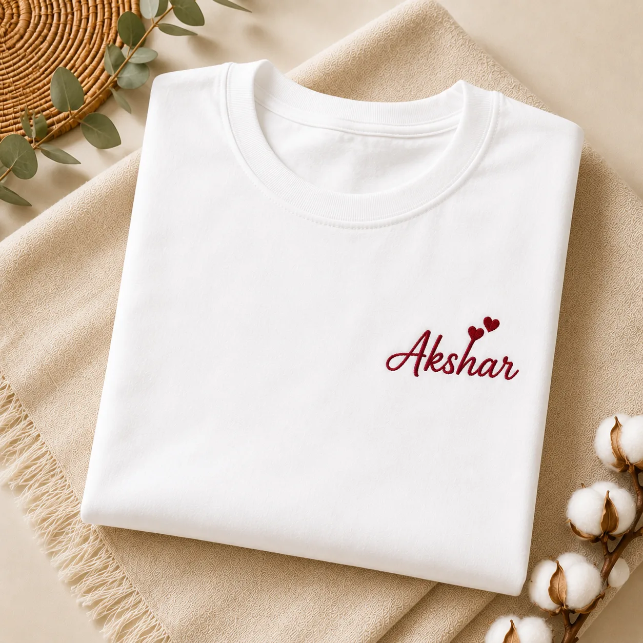 Personalised Name Embroidered T-Shirt
