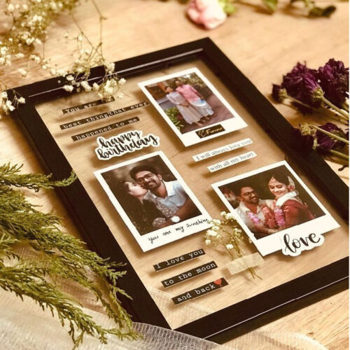 personalised layered photo frame