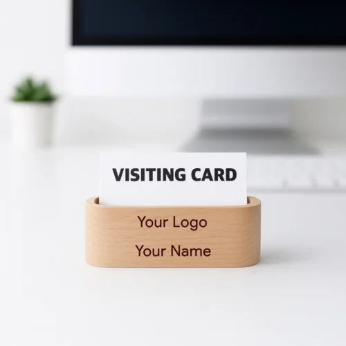 woodcraft personalised card holder wooden stand