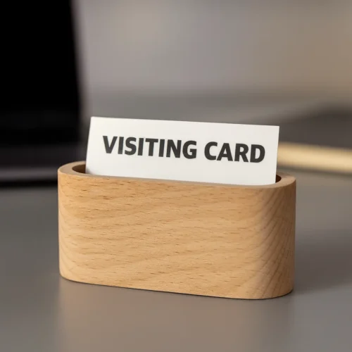 woodcraft personalised card holder wooden stand